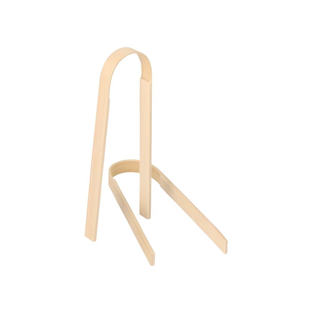 PAPSTAR Einweglöffel Fingerfood - Zangen, Bambus pure 10 cm 10 Stk