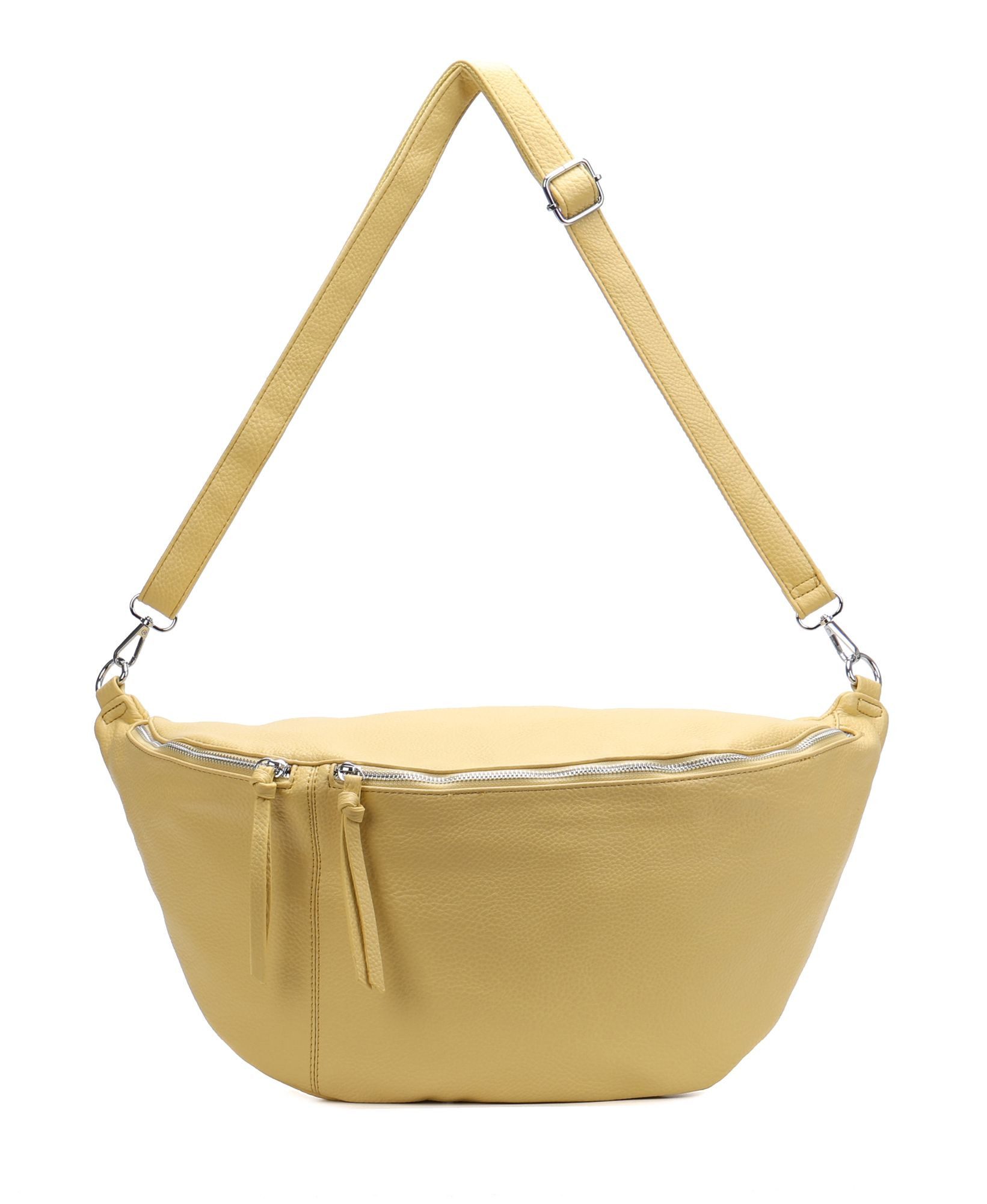 ITALYSHOP24 Schultertasche Damen XXL Tasche CrossBody Body Bag Bauchtasche, als CrossOver, Umhängetasche tragbar, Hüfttasche