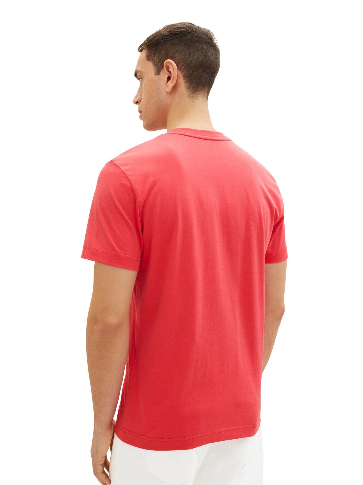 T-Shirt Kurzarmshirt T-Shirt TAILOR (1-tlg) rot TOM