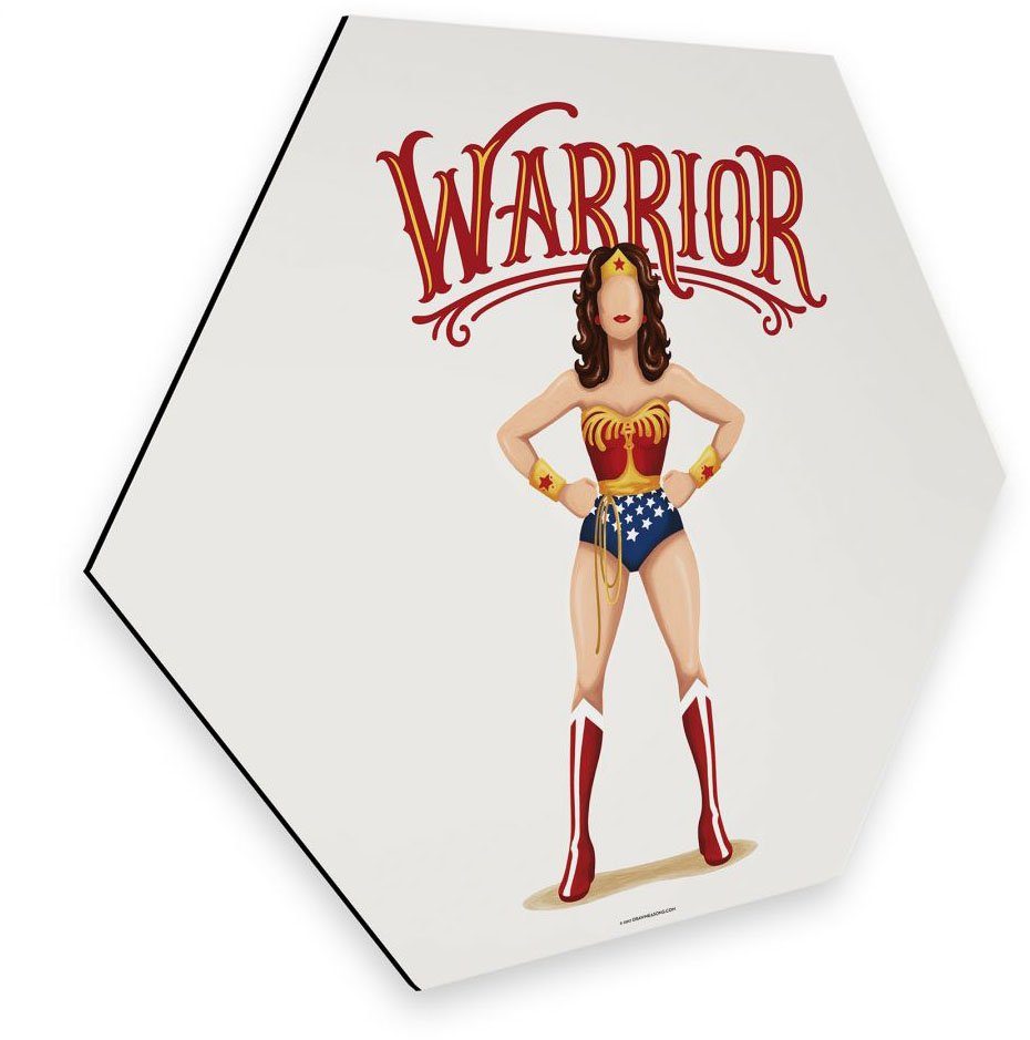 Wall-Art Metallbild Pop Art Wonderwoman Fanartikel, (1 St)