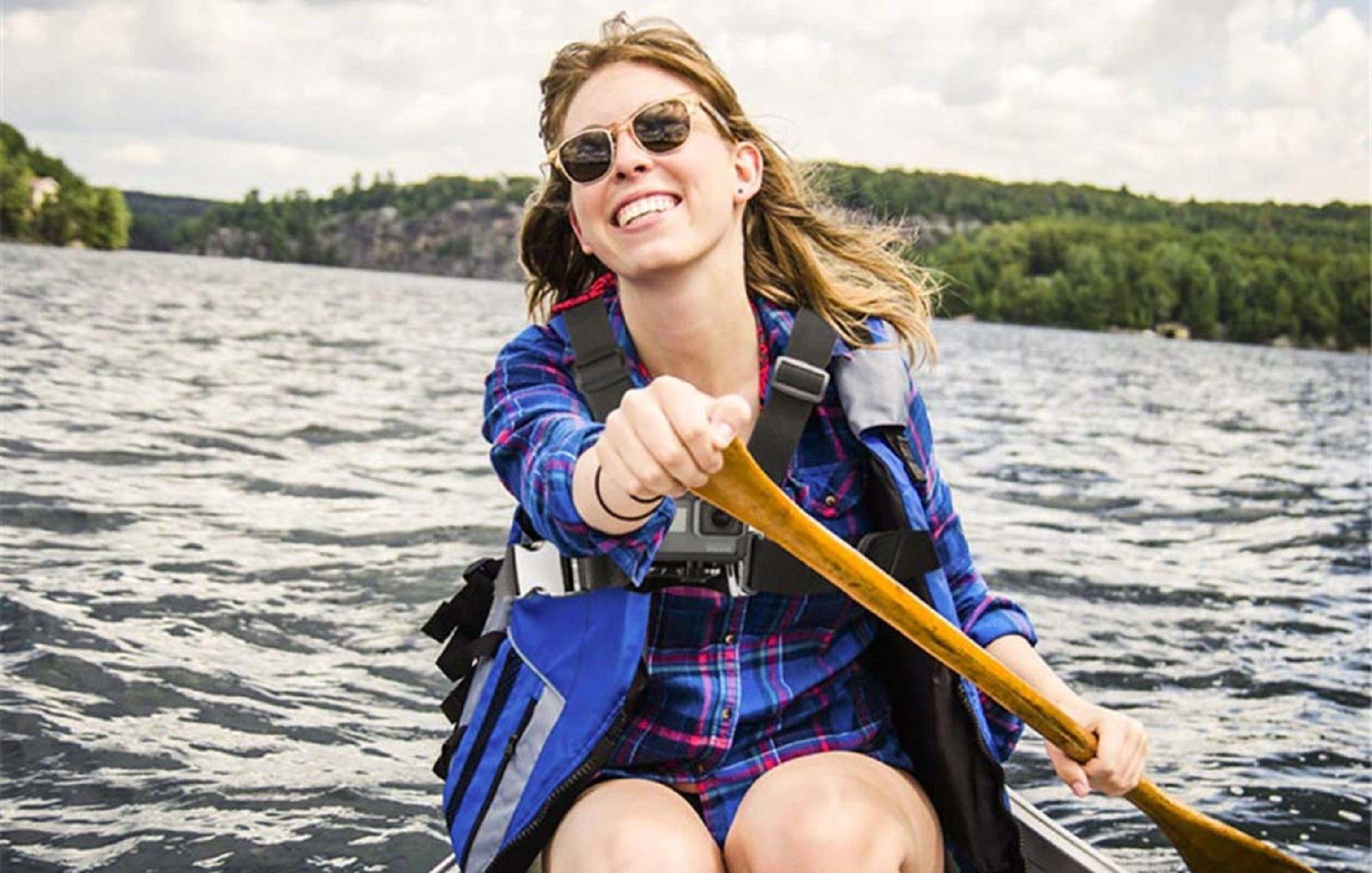 Telesin Action Cam-Halterung GP-CGP-T07 Brustgurt mit Sportkamerahalterung Schwarz