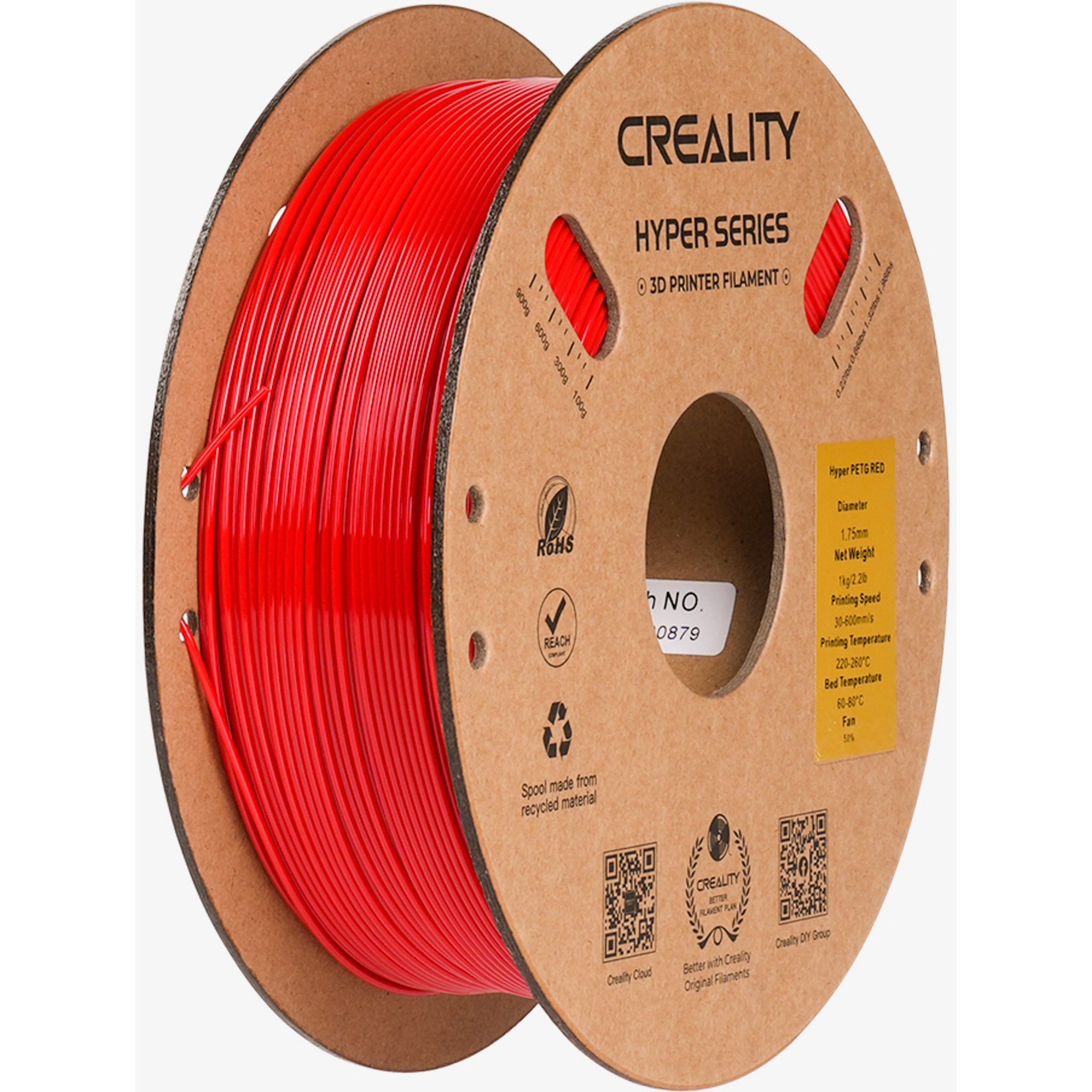 Creality 3D-Drucker Creality Hyper PETG, 3D-Filament, (1 kg, 1,75 mm, auf Rolle), 1 kg, 1,75 mm, auf Rolle