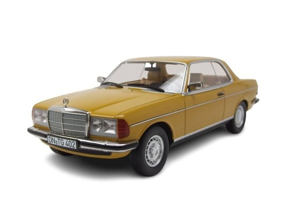 Norev Modellauto Mercedes 280 CE W123 Coupe 1980 gelb, Maßstab 1:18