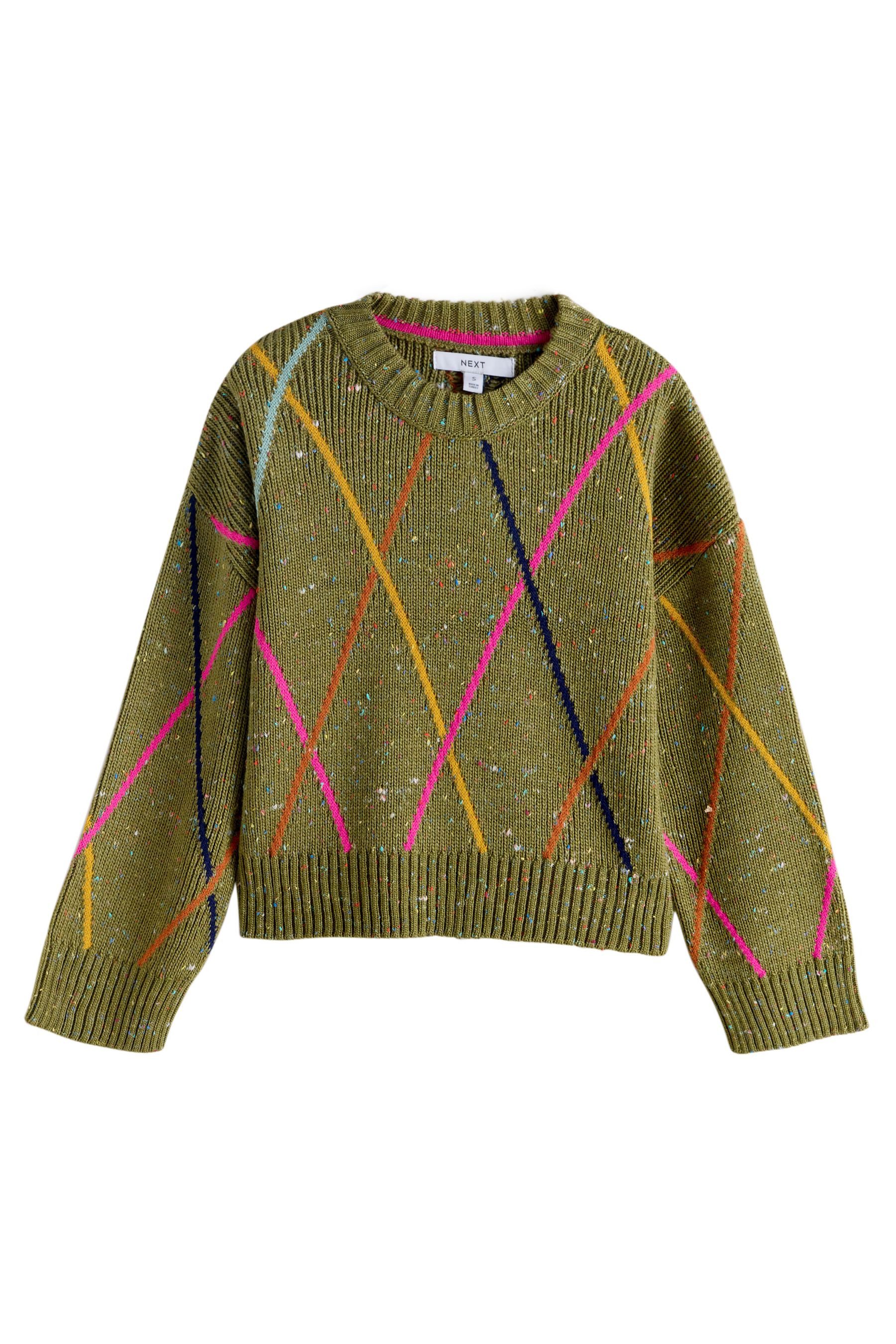 Next Strickpullover Pullover mit Argyle-Karomuster (1-tlg) günstig online kaufen