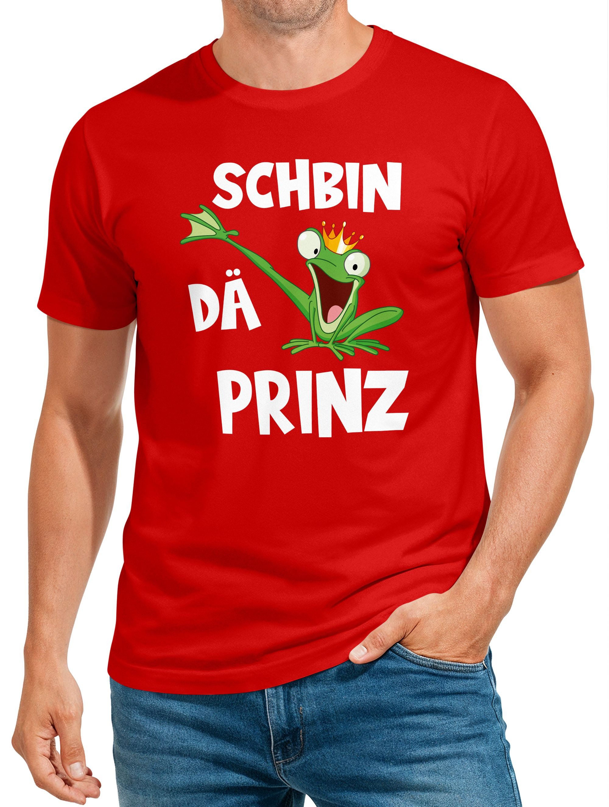 MoonWorks Print-Shirt Herren T-Shirt Fasching Karneval Frosch Prinz Kostüm günstig online kaufen
