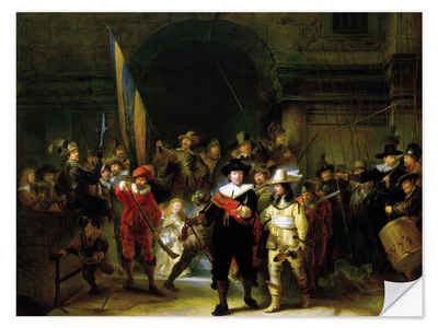 Posterlounge Wandfolie Rembrandt van Rijn, Die Nachtwache, Malerei