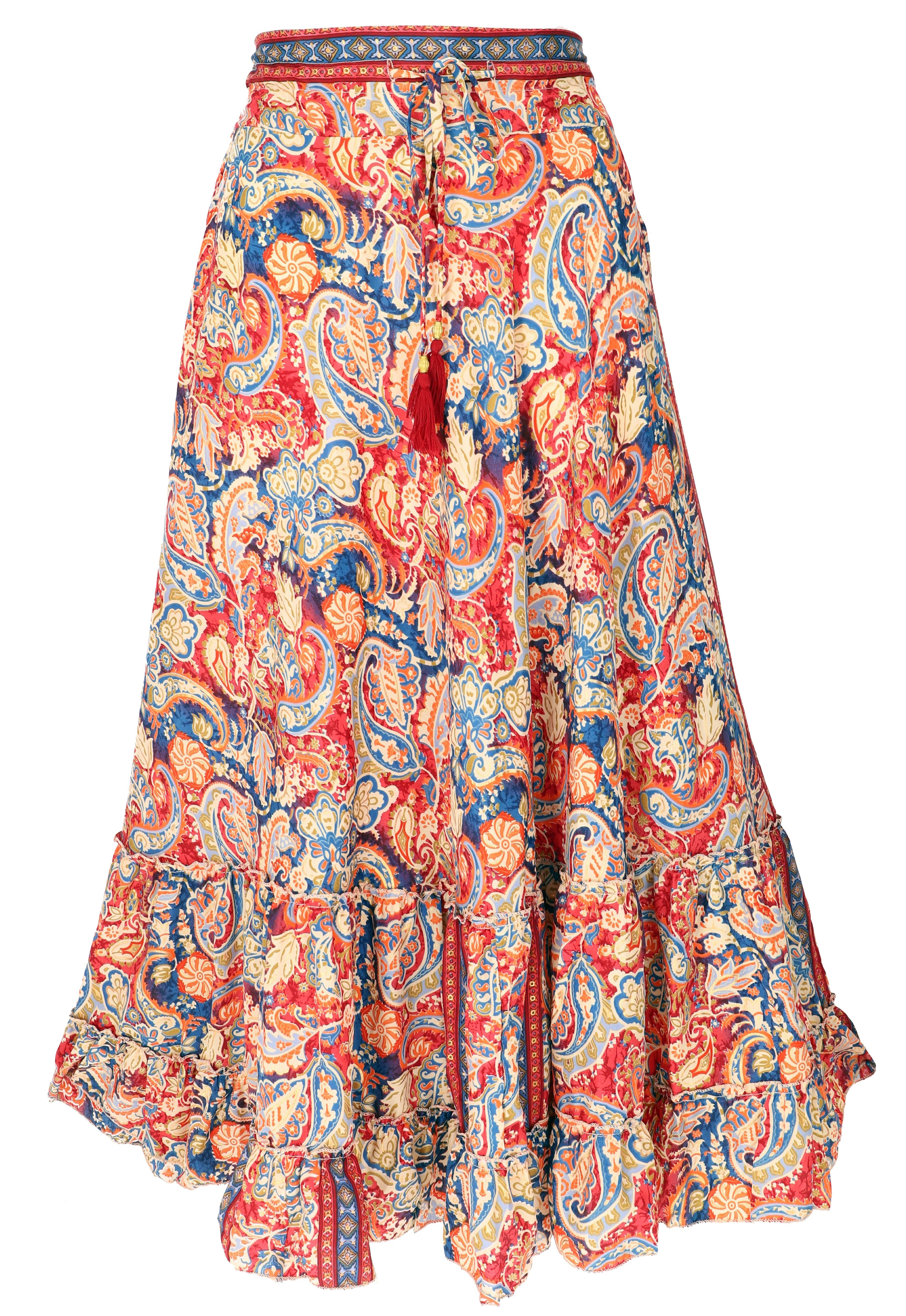 Minirock Langer Boho Stufenrock, Maxirock Hippie chic,..