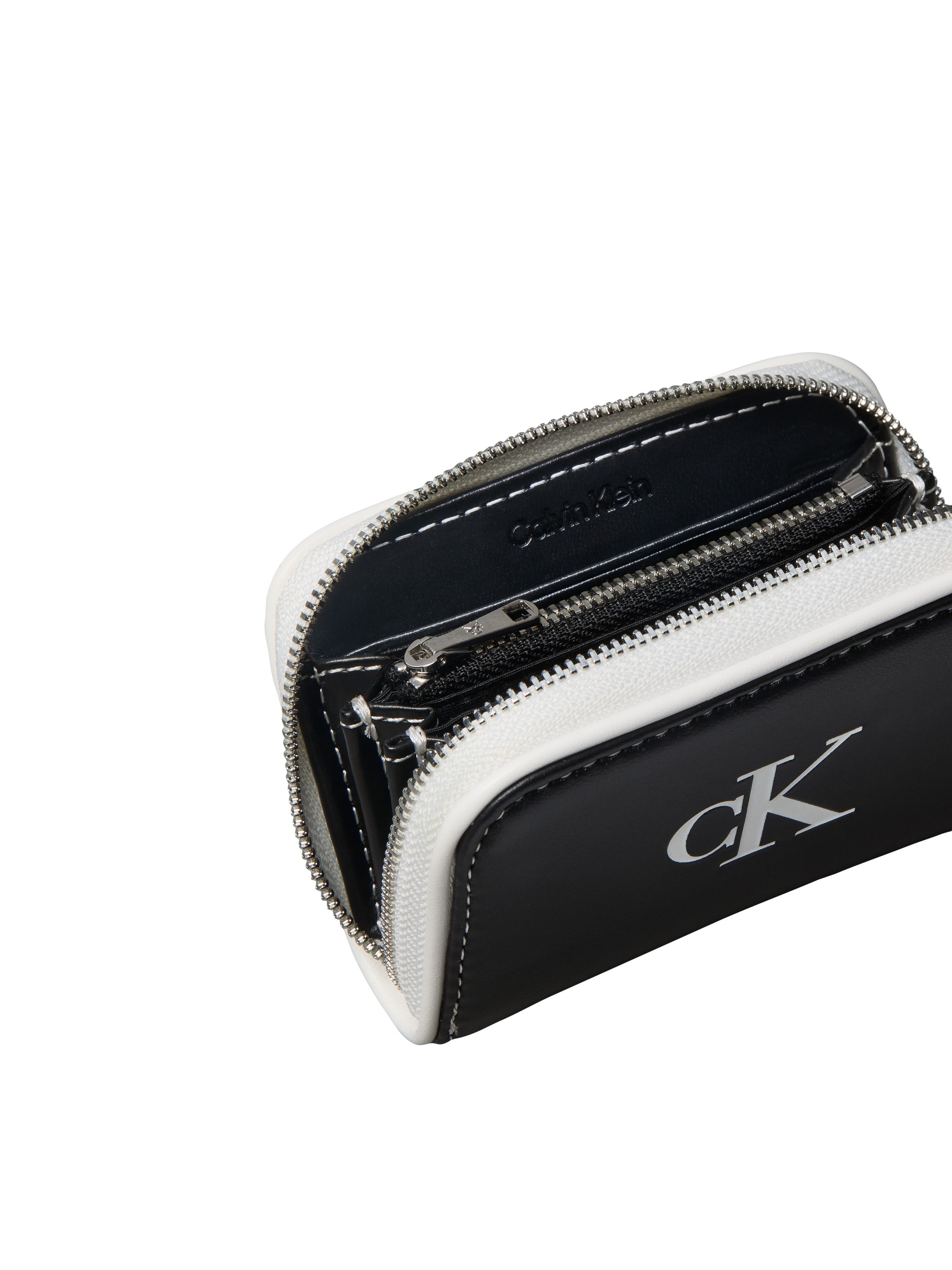 Calvin Klein Geldbörse CONTRAST CK MEDIUM ZIP AROUND, Geldbeutel, Portemonnaie, Money Pocket mit Reißverschluss