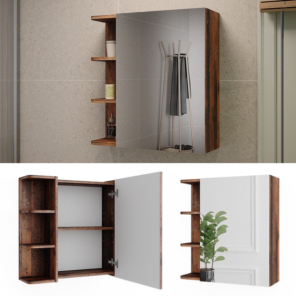 Vicco Badezimmerspiegelschrank Fynn, Oldstyle, 62 x 64 cm (1-St) – Bild 2 von 5
