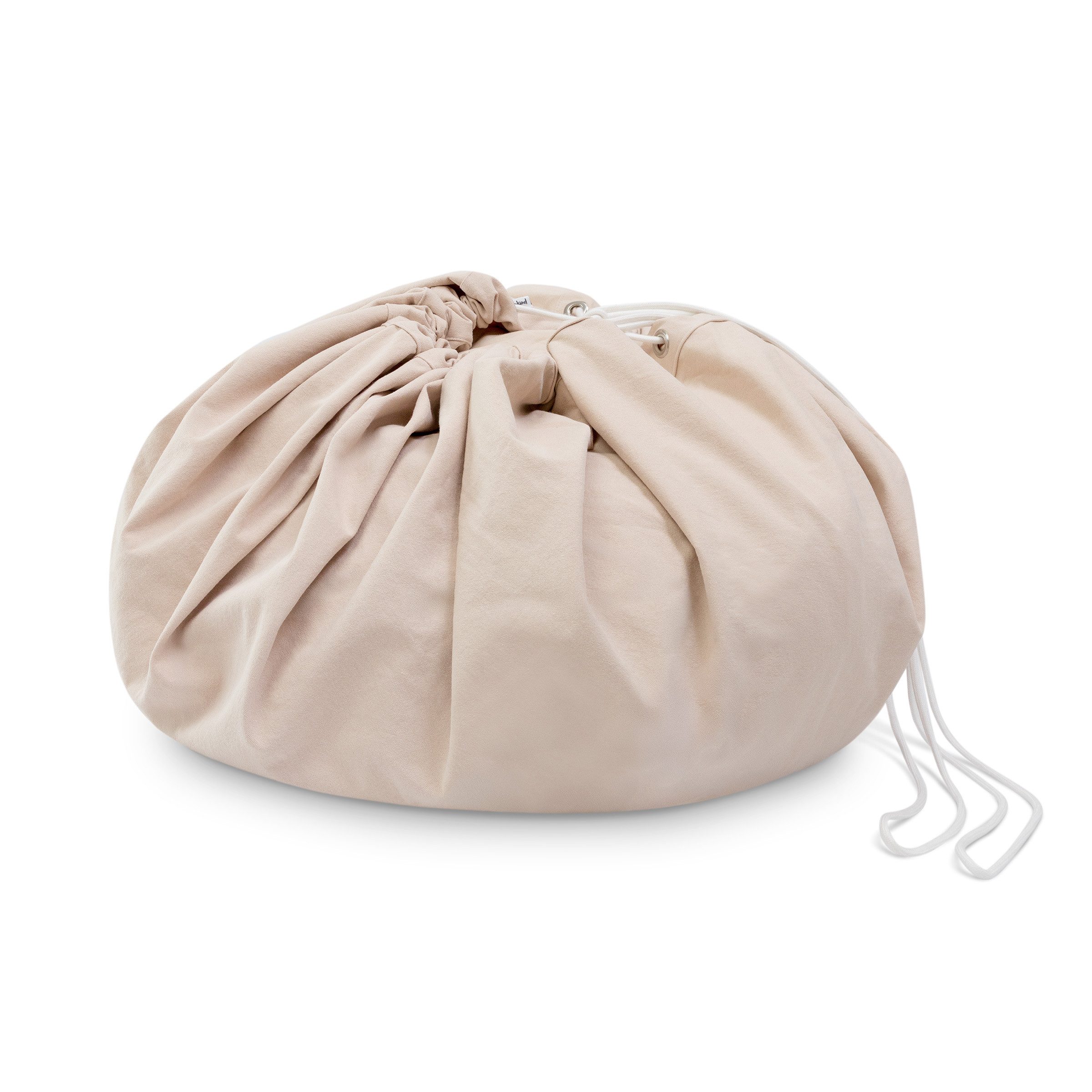 Ehrenkind Lernspielzeug Ehrenkind® Spielzeugsack 2in1 aus 100 % Bio-Baumwolle (Unterlage & Aufbewahrungssack Ø 150 cm, Beige), Spielen & Aufräumen