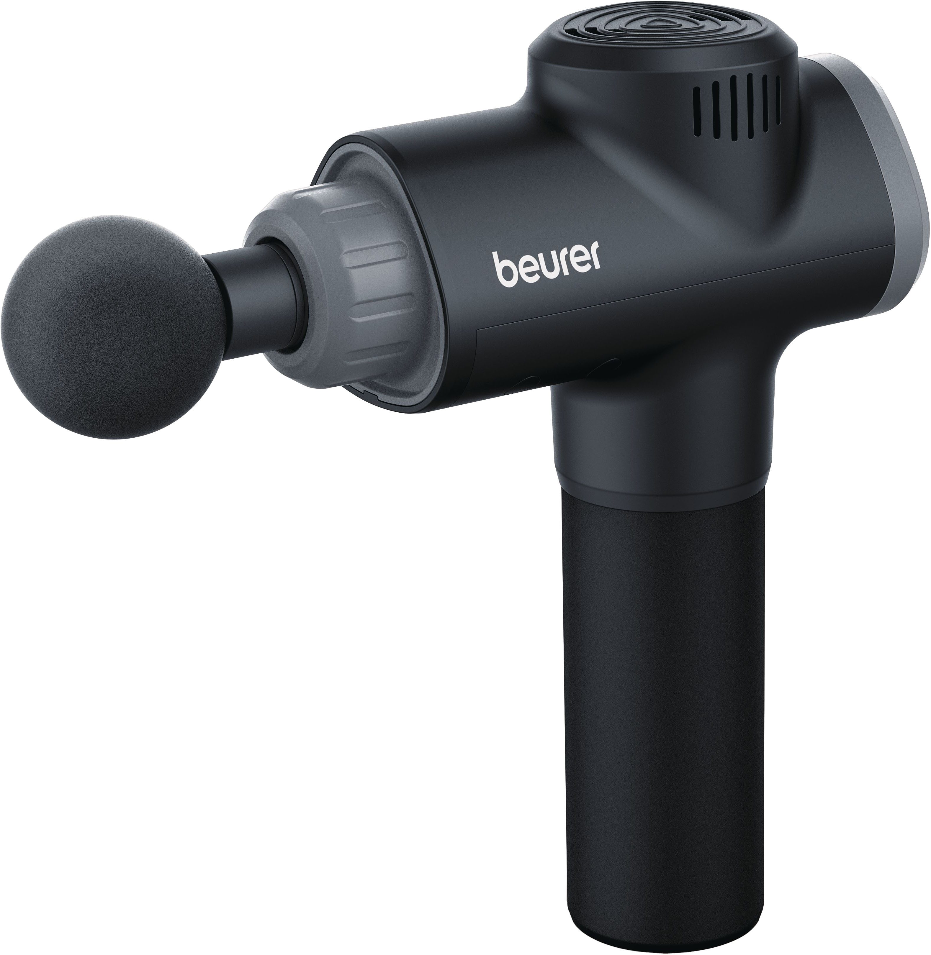 BEURER Massagepistole MG 180 kraftvolles Muskelmassagegerät mit 6 Aufsätzen, Massage-Gun mit 4 Intensitätsstufen, kraftvolle Triggerpunktmassage