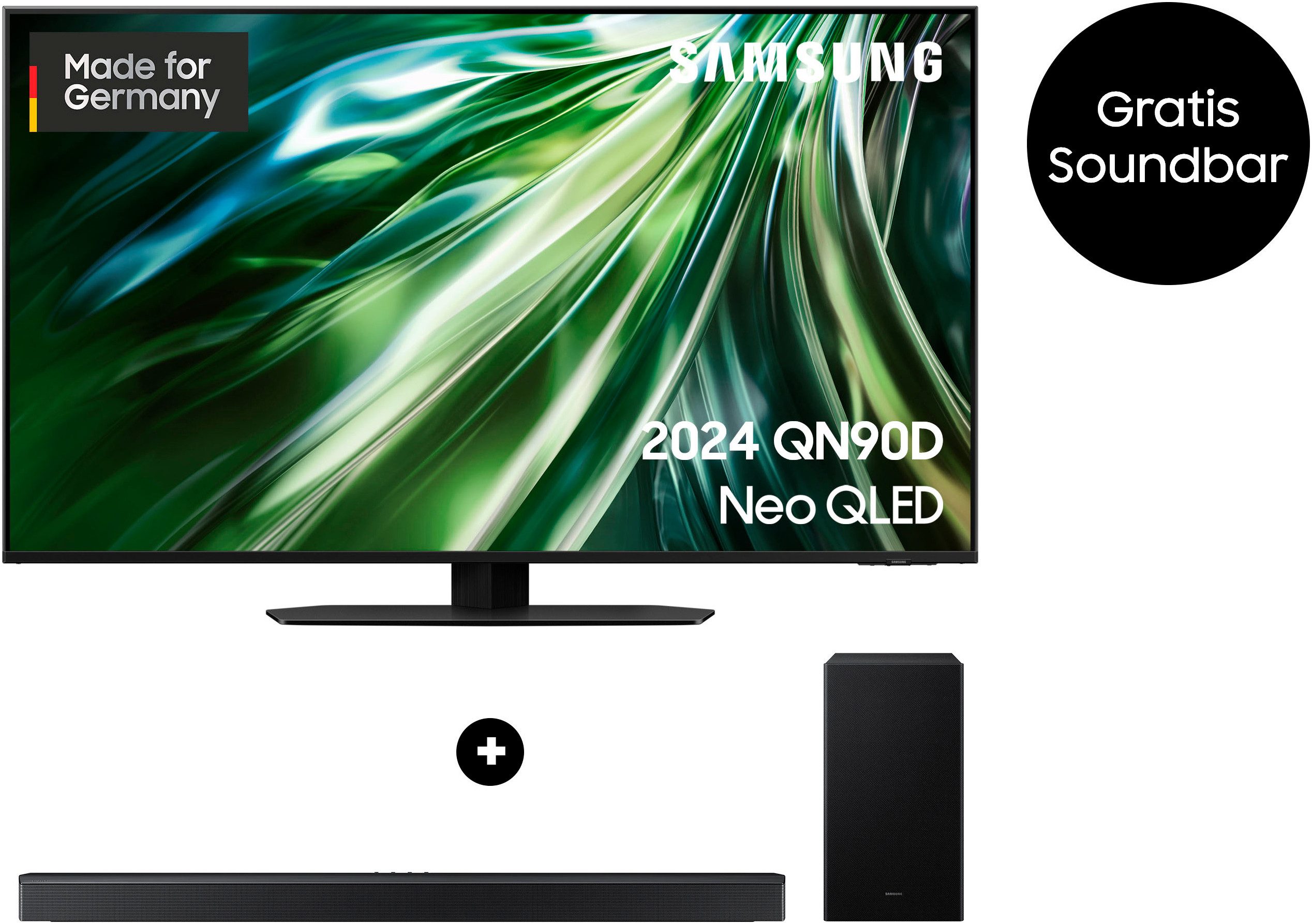 Samsung GQ50QN90DAT QLED Mini LED-Fernseher (125 cm/50,0 Zoll, 4K Ultra HD, Smart-TV, + HW-B760GF)