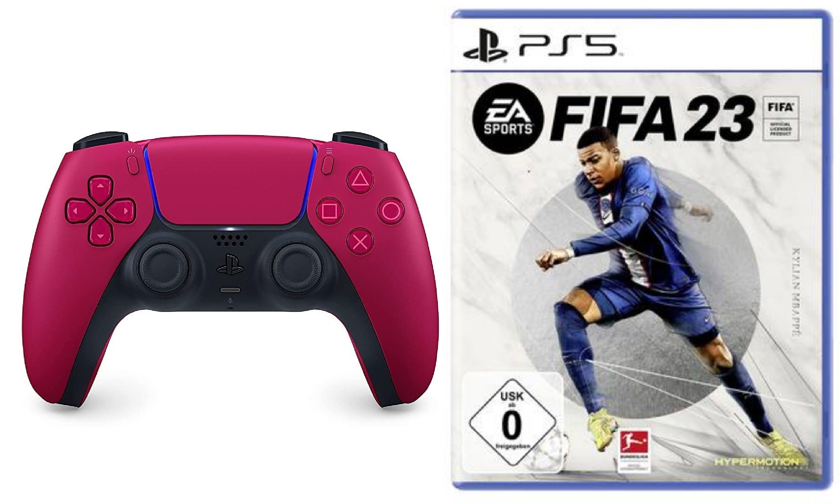 Playstation Playstation 5 Controller + FIFA 23 PS5 Spiel - PlayStation 5-Controller (DualSense Wireless-Controller)