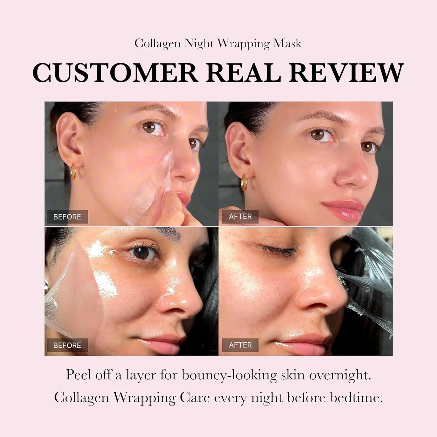Medicube Gesichtspflege Collagen Night Wrapping Mask 75ml – Straffende Nachtmaske mit Kollagen & Hyaluronsäure, Overnight-Pflege, straffender Kollagenfilm, tiefenhydratisierend