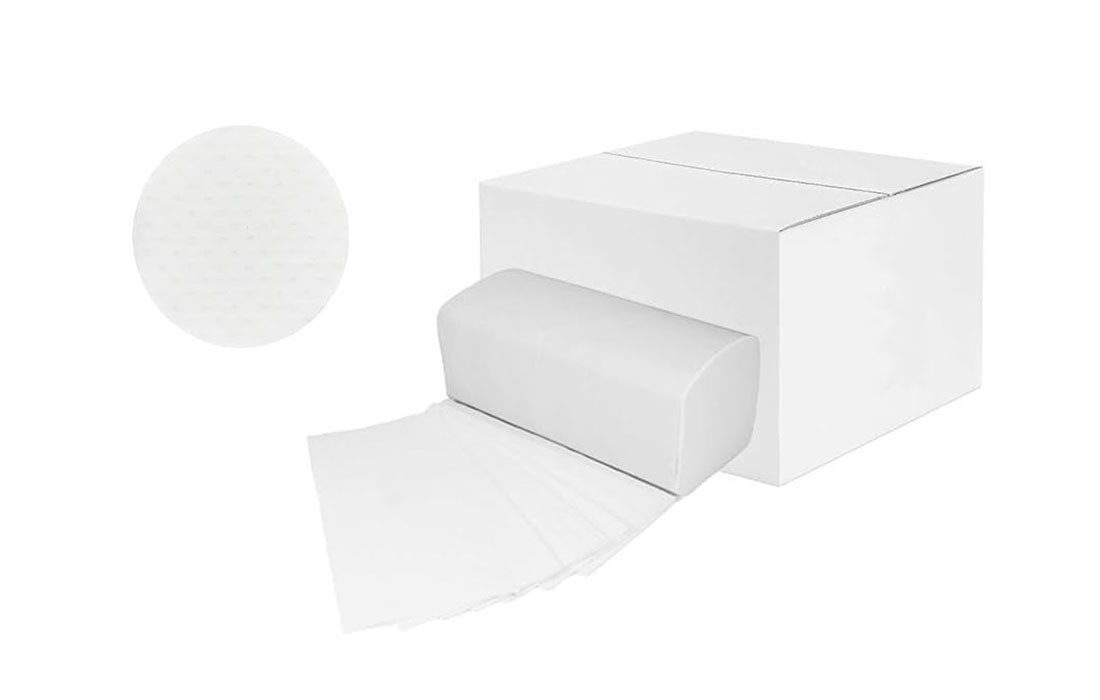 Lauroo Papierhandtuch Бумажные полотенца 24 x 21 cm, Falthandtücher ZZ-/V-Falz, 2-lagig Weiß (reißfest und sehr saugfähig 4000-St. 20 x 200 Blatt), 20 x 200 Blatt