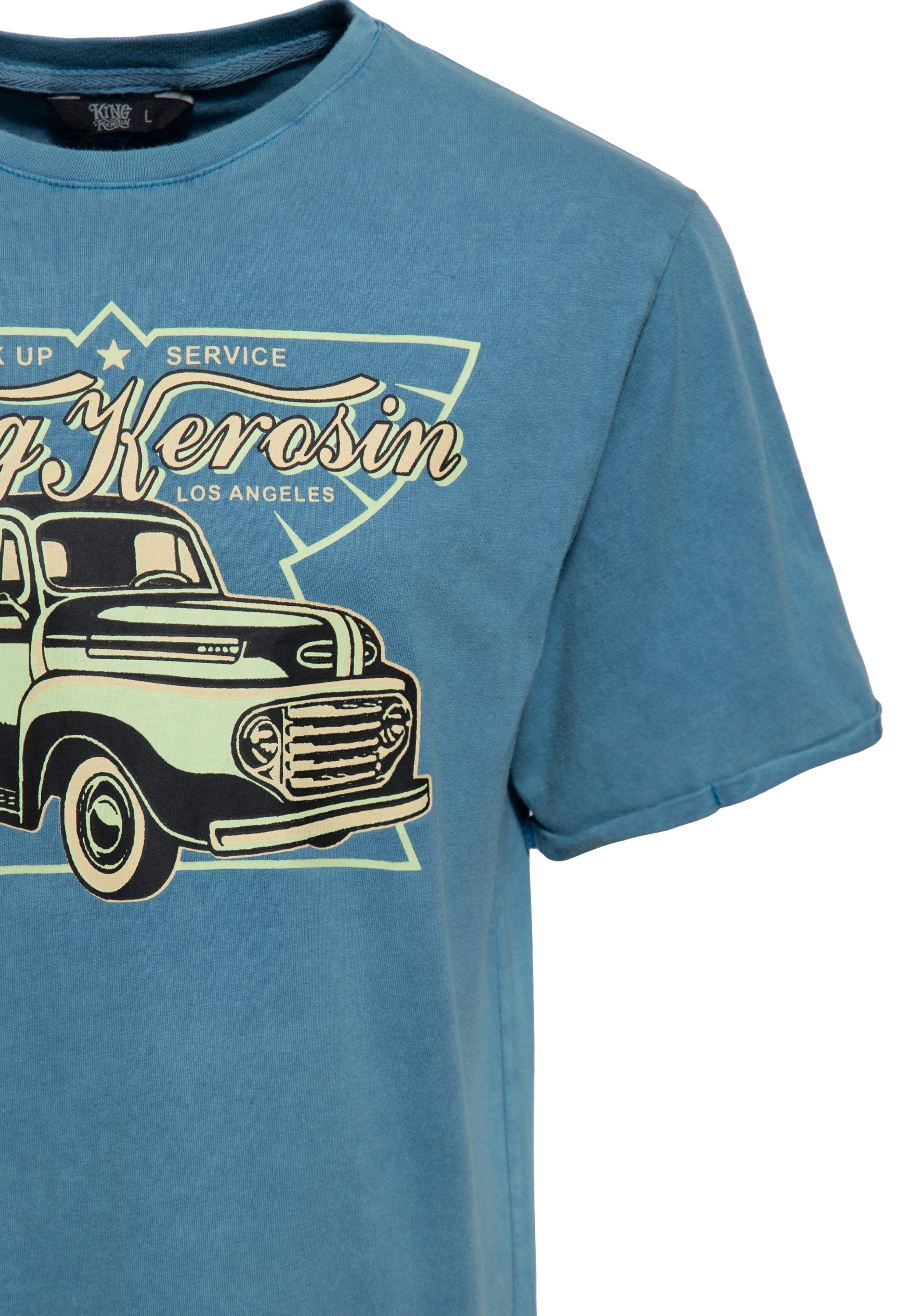 KingKerosin Print-Shirt Pick Up Service (1-tlg) Oil-Washed