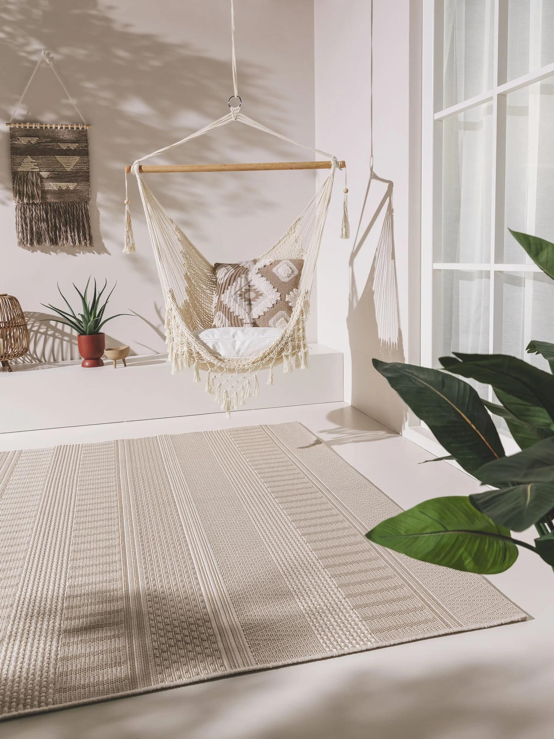 benuta Outdoorteppich Naoto, rechteckig, Höhe: 6 mm, In- & Outdoorteppich, Robust für Garten, Terrasse, Balkon, Küche