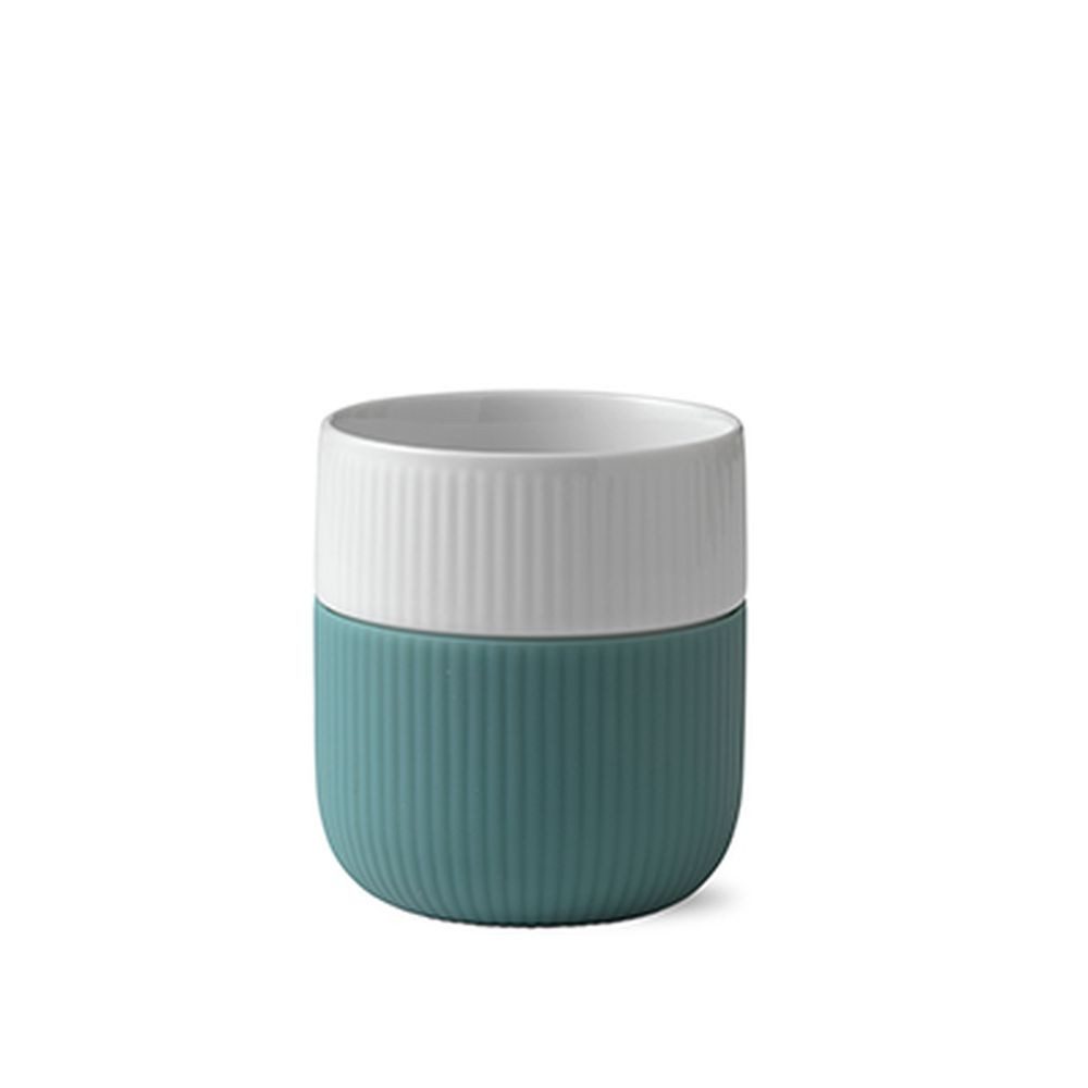 ROYAL COPENHAGEN Becher Contrast Gerippt Opal 350 ml, 1-tlg., Porzellan, Silikon