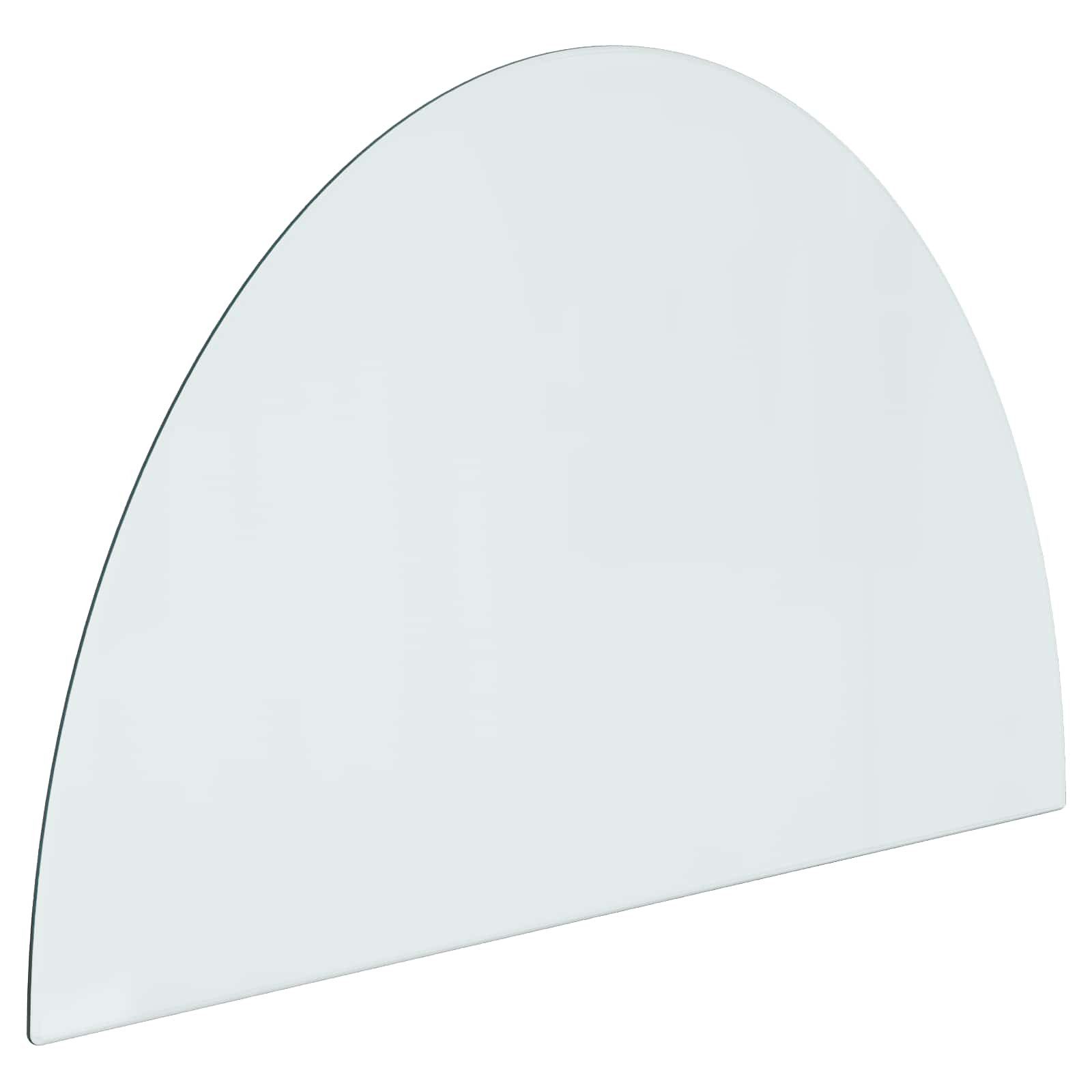 vidaXL Bodenplatte Feuerstelle Glasplatte Transparent 800 x 500 mm Glas, (1-St)