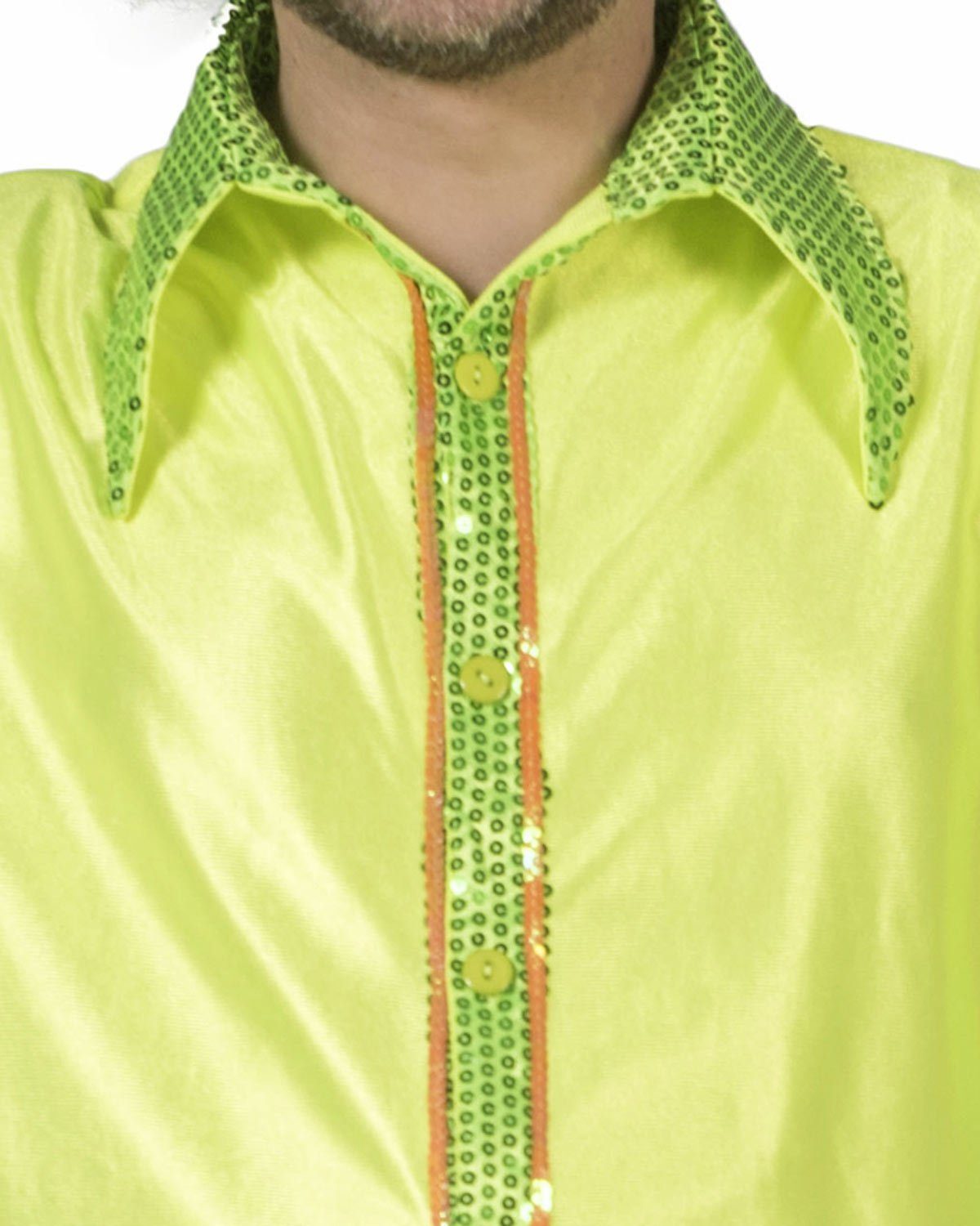 Funny Fashion Kostüm Buntes Brasilianer Samba Hemd für Herren, Neon Ge