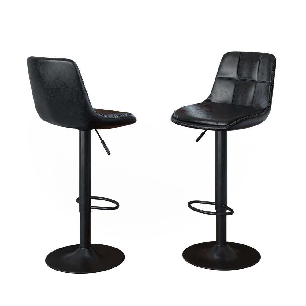 Vicco Barhocker Sena, Schwarz, 38.5 x 86 cm (2 St., 2-er Set)