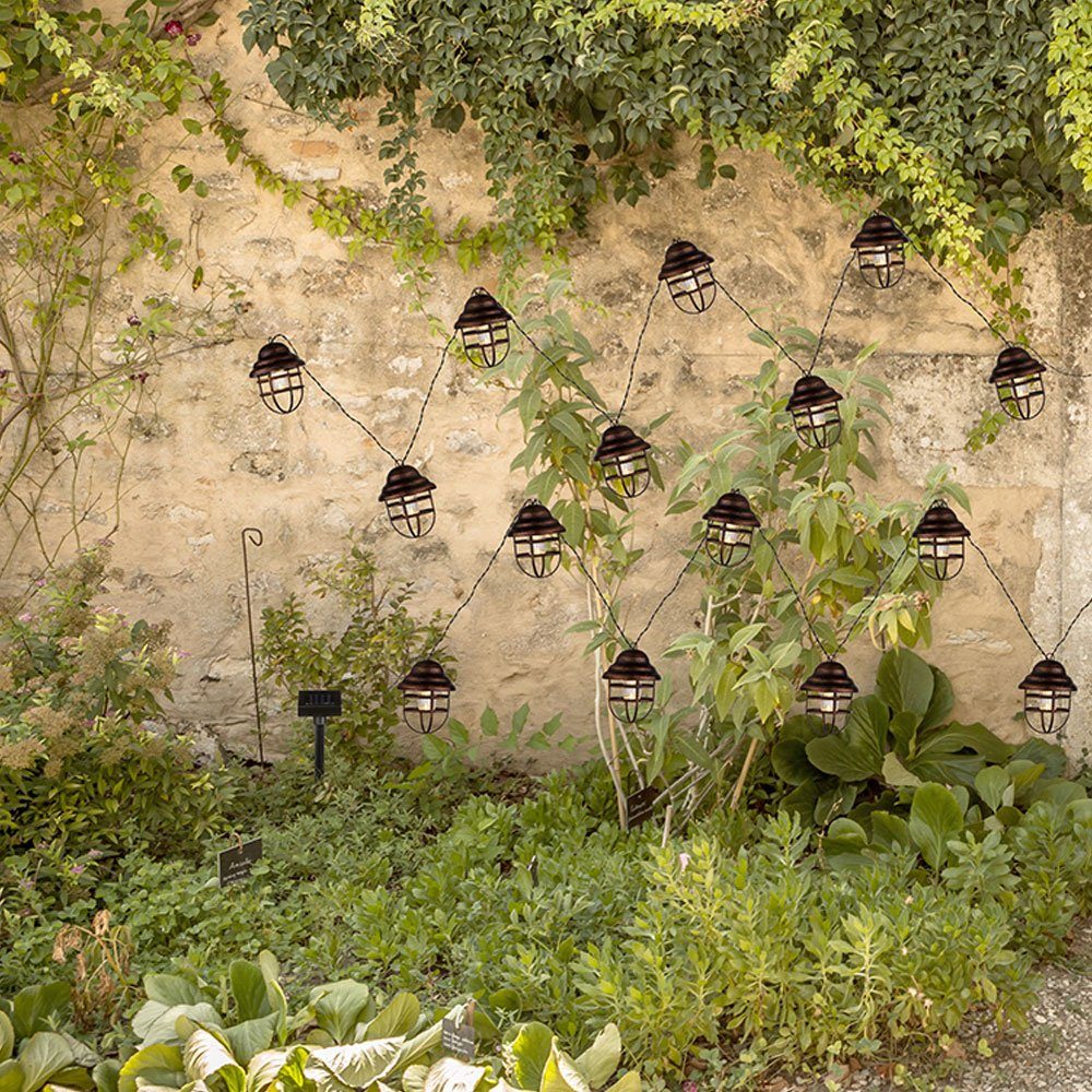 GLOBO LIGHTING LED Solarleuchte, LED-Leuchtmittel fest verbaut, Warmweiß, Solarleuchte Außenlampe Gartenleuchte