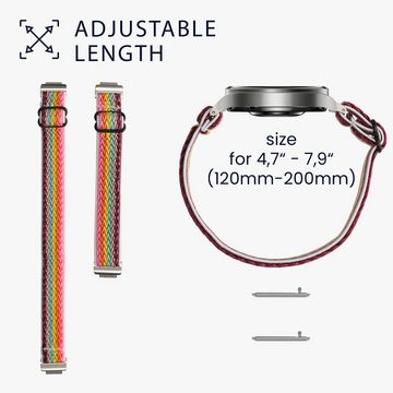 kwmobile Uhrenarmband Armband für Fitbit Inspire 2 / Inspire HR, Nylon Fitnesstracker Sportarmband Band - Innenmaße von 12 -20 cm