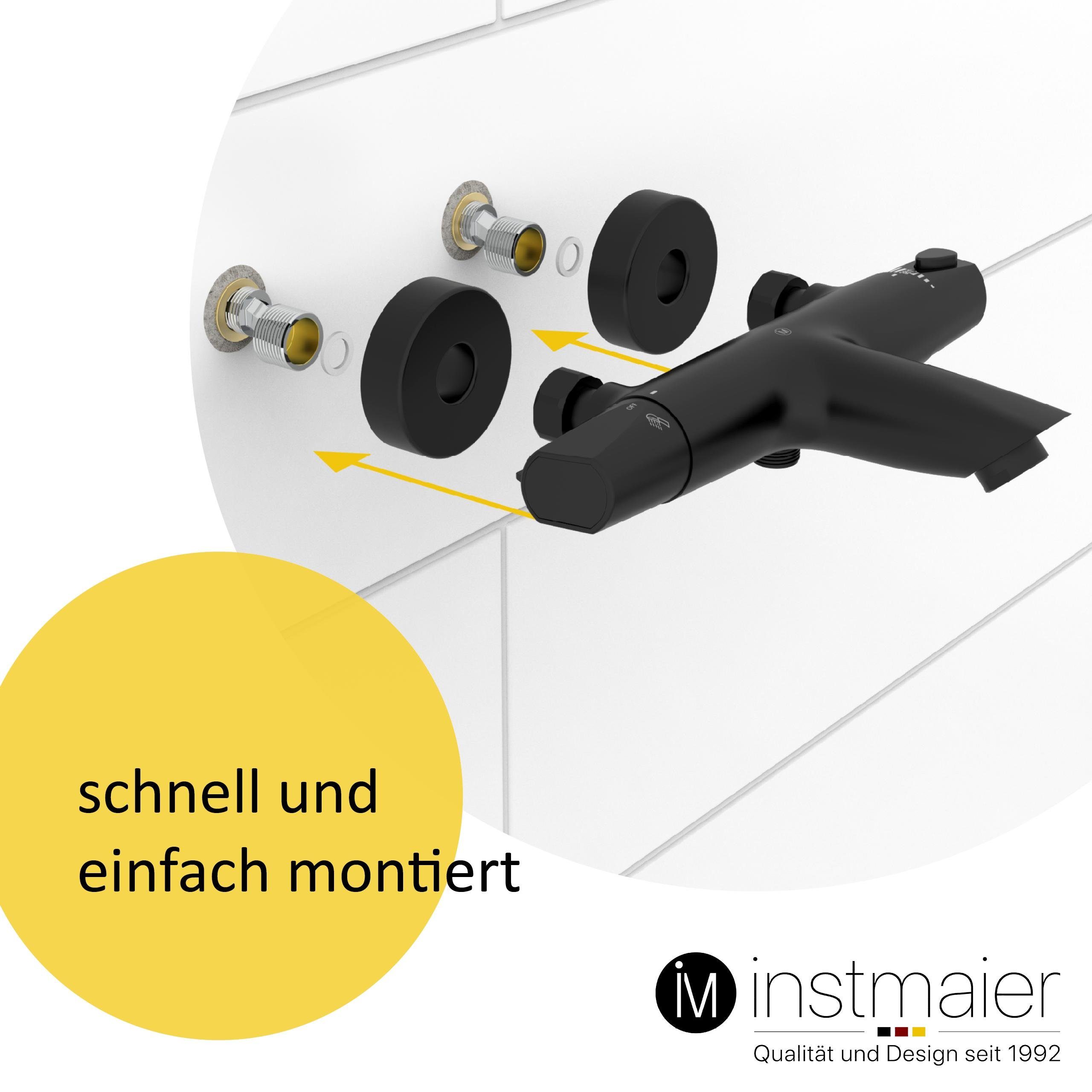 Schwarz Wannenarmatur Wannenfüllthermostat Mischbatterie hochwertiges instmaier T2,