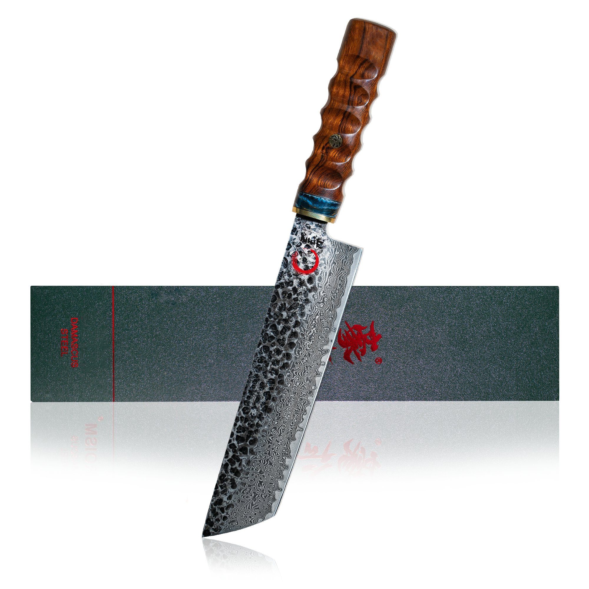 Küchenkompane Damastmesser Küchenkompane Profi-Damastmesser, Nakiri, 83 Lagen, 63 HRC