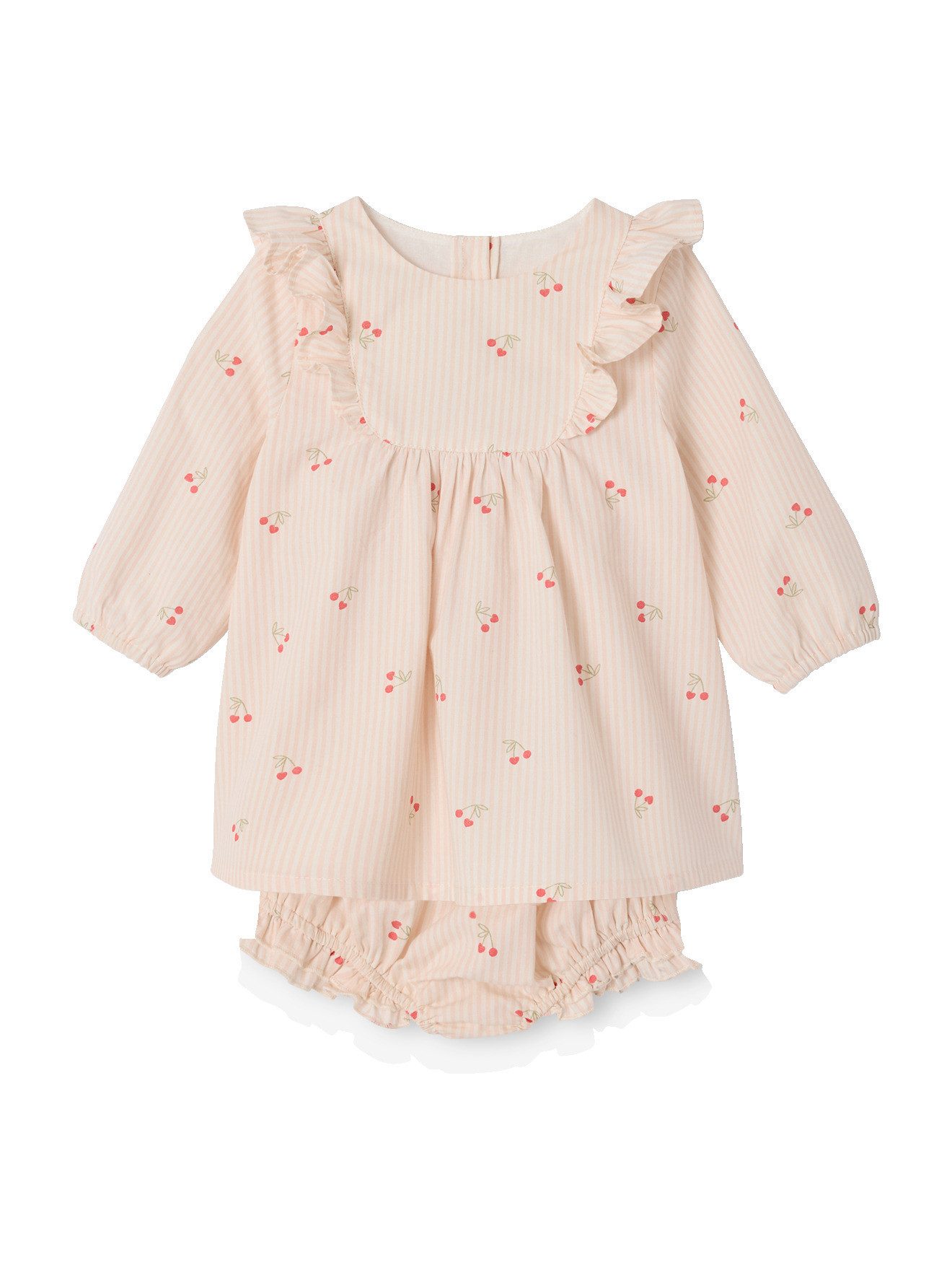 Minikleid Mädchen Baby-Set: Kleid & Shorts mit Rüschen