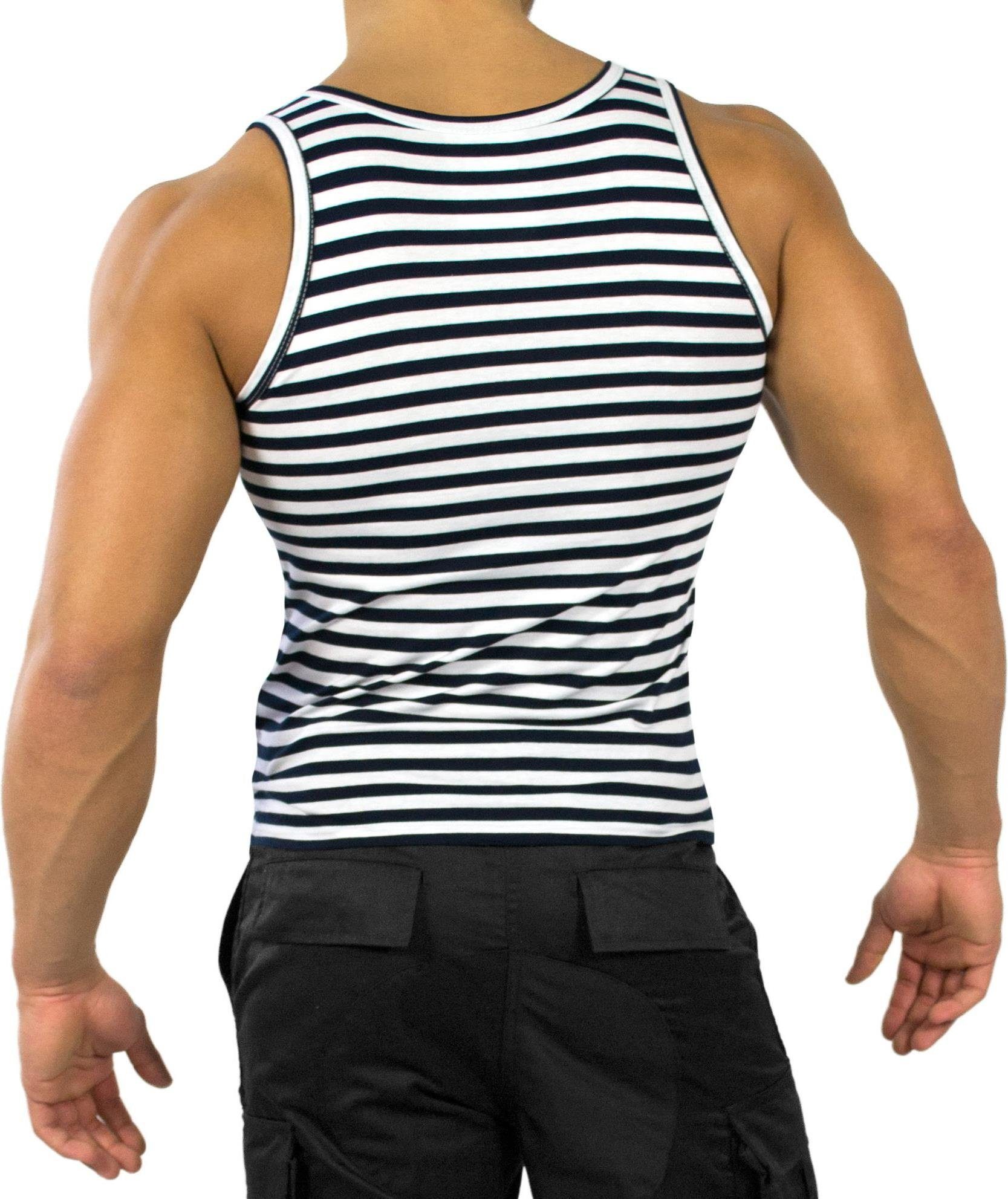 normani Tanktop Marine Tank-Top Rundhals Sommer Shirt Unterhemd Ärmelloses Casual Classic T-Shirts