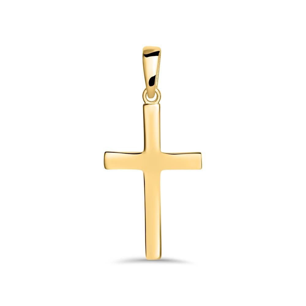 JEWLIX Kettenanhänger Kreuzanhänger für Damen aus 14 Karätigem Gelbgold GP0332-14KG