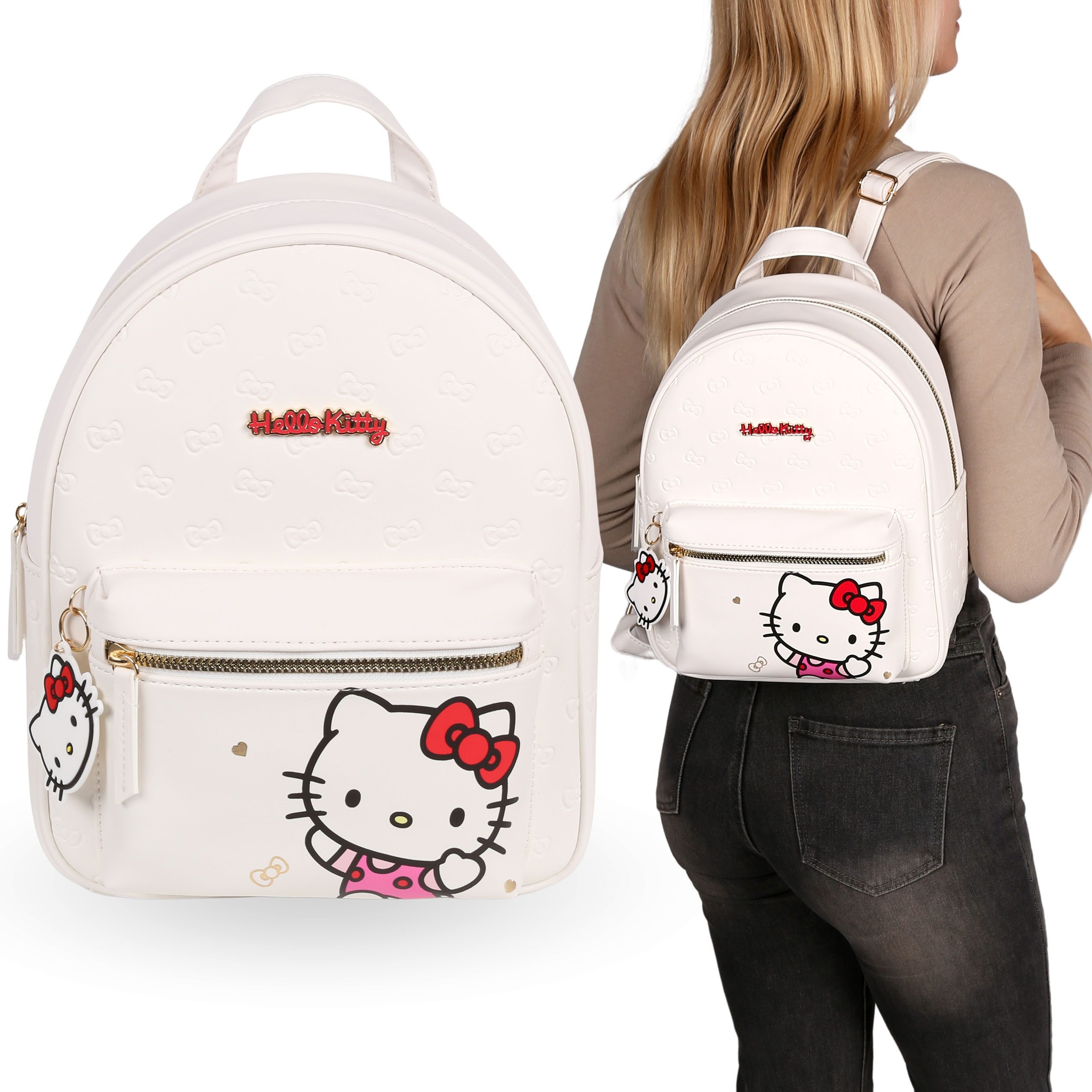 Sarcia.eu Cityrucksack Hello Kitty Weißer Lederrucksack,Damen günstig online kaufen