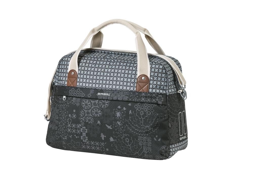 Fahrradtasche Basil Schultertasche Boheme Carry All charcoal mit Reißverschluss 18 L
