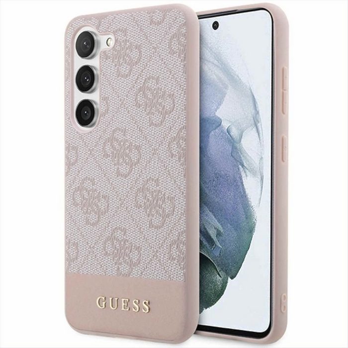 Guess Handyhülle Guess 4G Stripe Collection Hardcase Hülle Cover für Samsung Galaxy S23 Pink