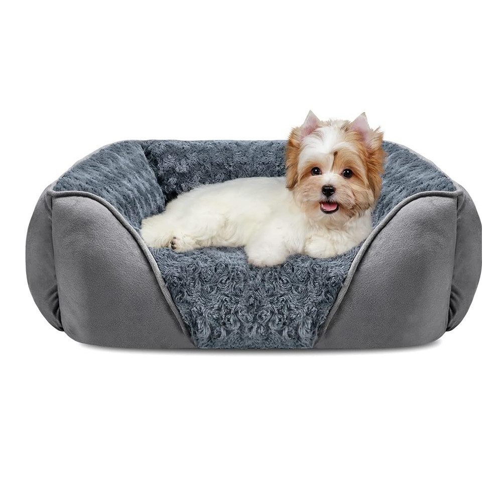Ledander Tierbett S-XXL Hundebett für Hunde, waschbare flauschige Hundebetten, flauschig weich, kuscheliges Hundesofa für Hunde und Katzen