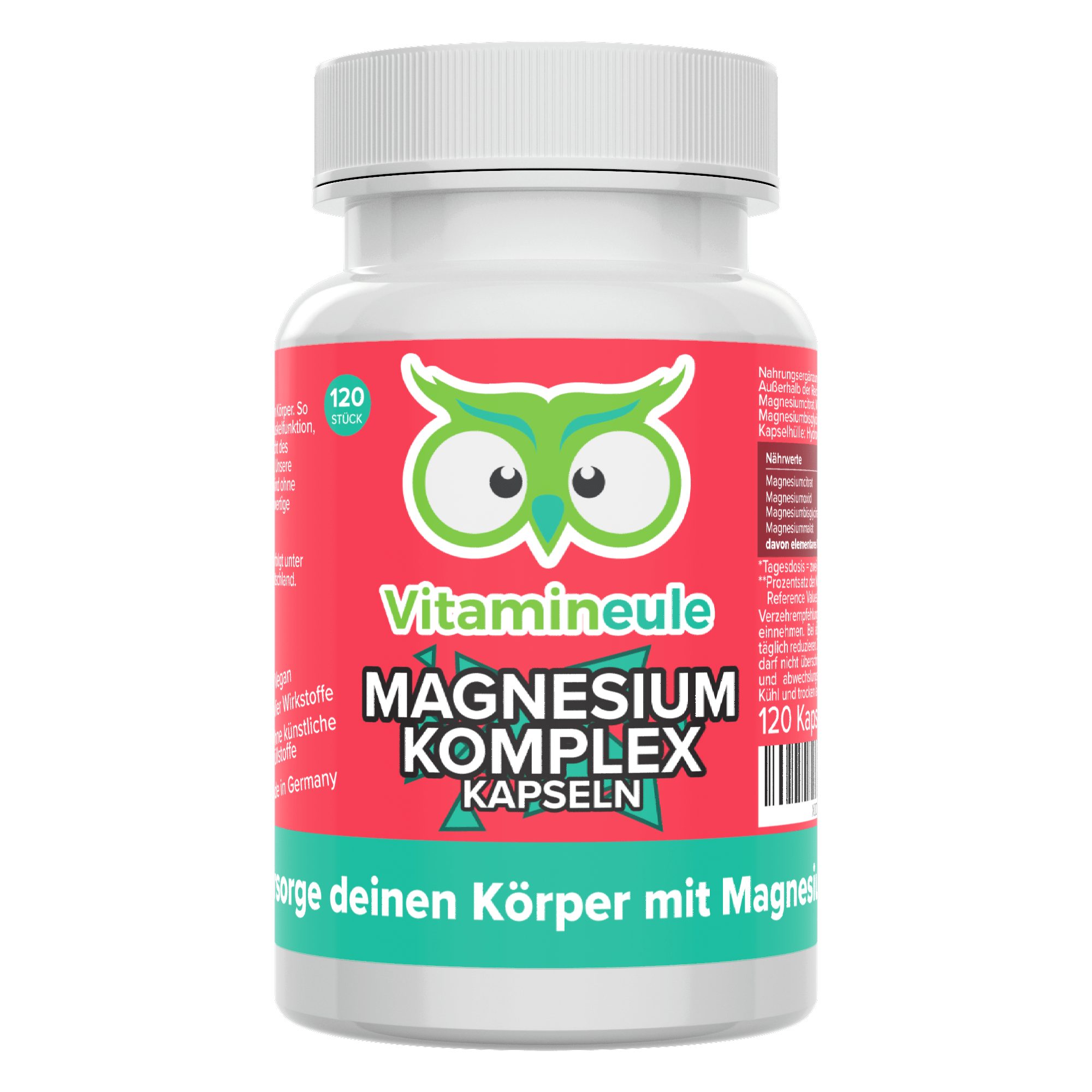 Magnesium Komplex Kapseln - vier Magnesium-Wirkstoffe - Kapsel