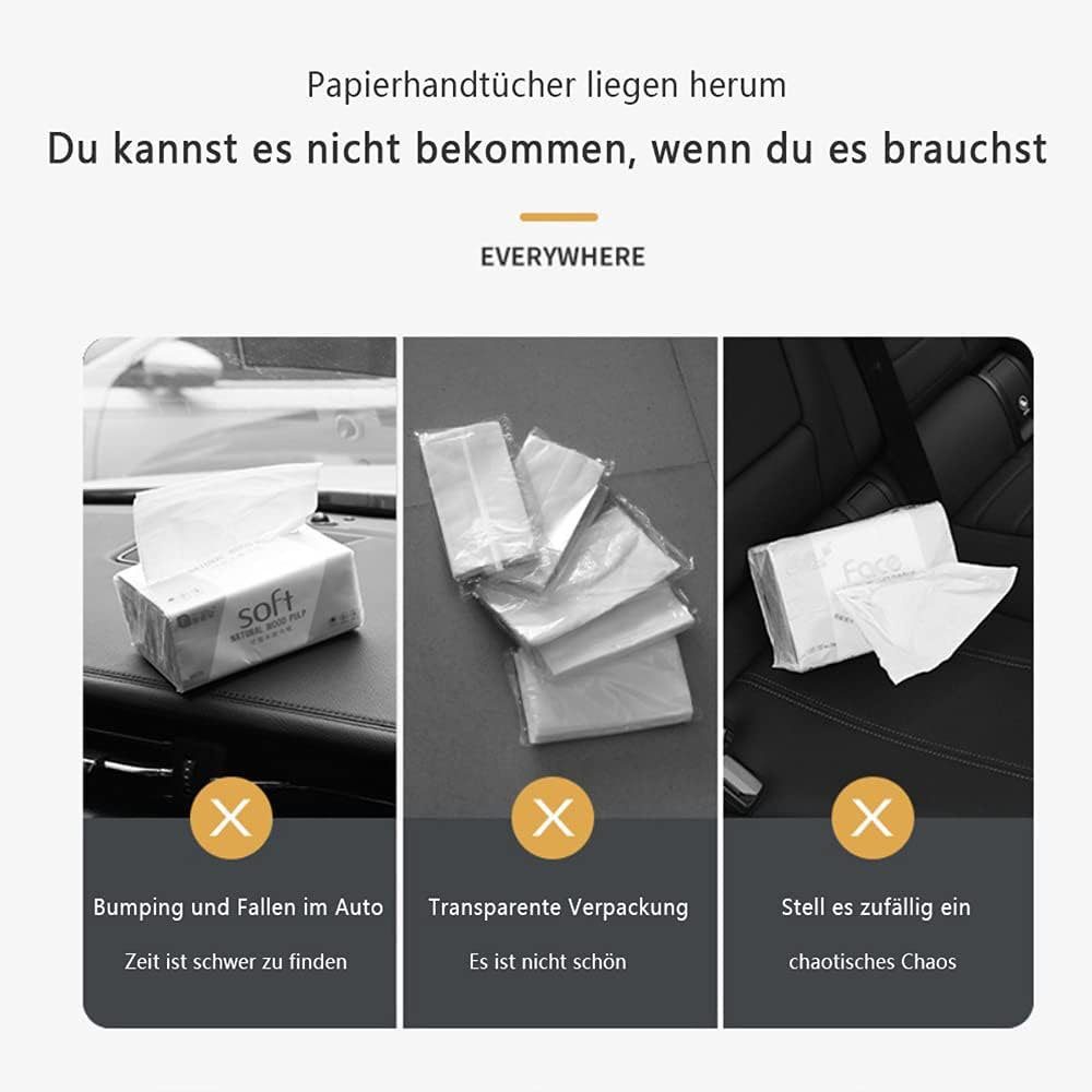 TUABUR Sortimentskasten Auto Taschentuchbox Sonnenblende, (1 Box. Bling St) Glitzer Tissue