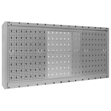 vidaXL Werkzeugbox Wand-Werkzeugschrank Industrie-Stil Metall Grau und Schwarz (1 St)