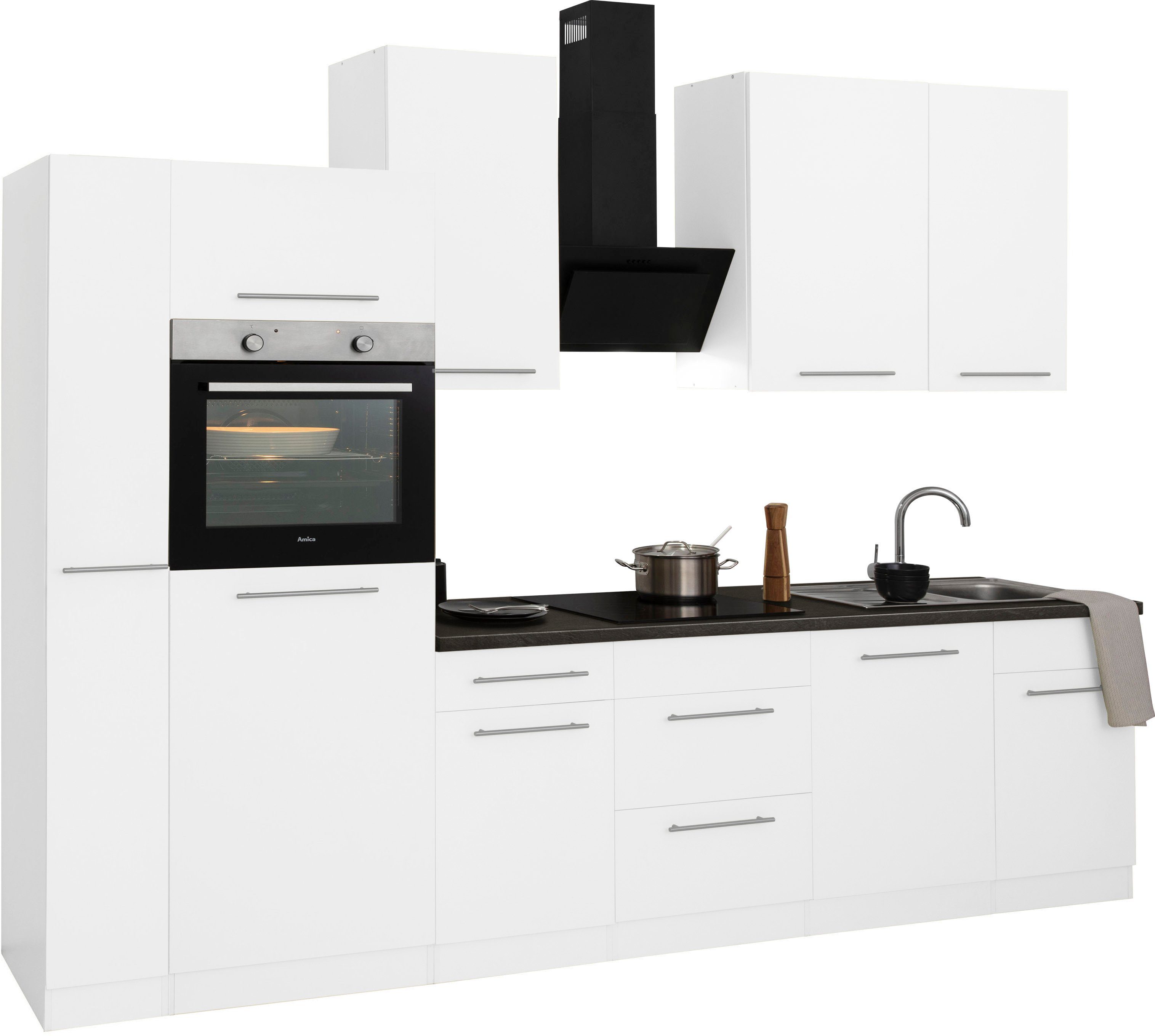 Aufbauservice Unna, Wahlweise wiho Breite E-Geräten, Küchenzeile 310 cm, mit Küchen mit
