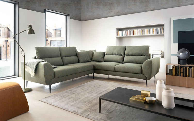 Baidani Sofa Designer Sofa Quatro mit Schlaffunktion, ausgefallenes Design