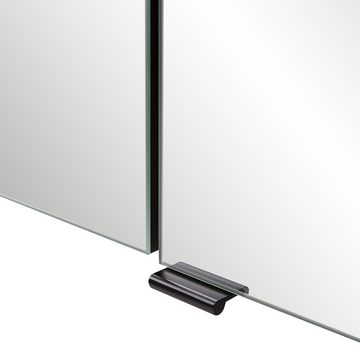 Lomadox Spiegelschrank SORRENT-03 60 cm breit in Eiche, 3 Türen, inkl. Aufbauleuchte