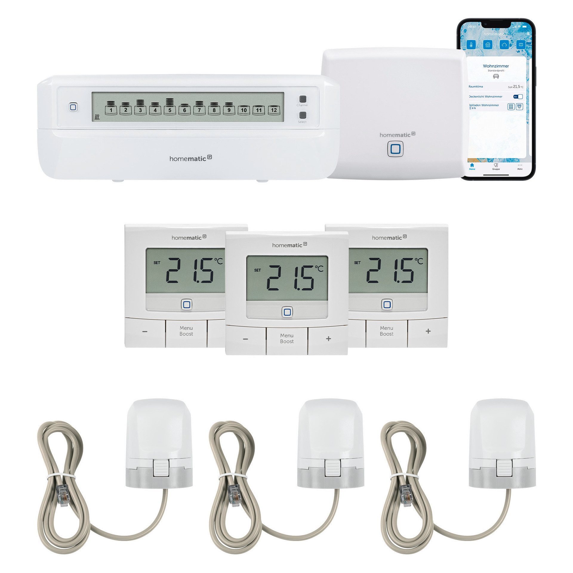 Homematic IP Starter Bundle Fußbodenheizung Smart-Home-Zubehör