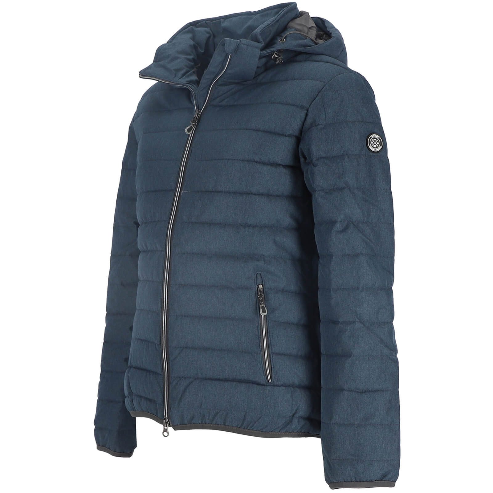 Blue Wave Steppjacke Damen Jacke Nina gesteppt - Leichte Jacke Übergangsjacke Outdoor Melange-Optik, Abnehmbare & verstellbare Kapuze, 2-Wege-Reißverschluss – Bild 5 von 5