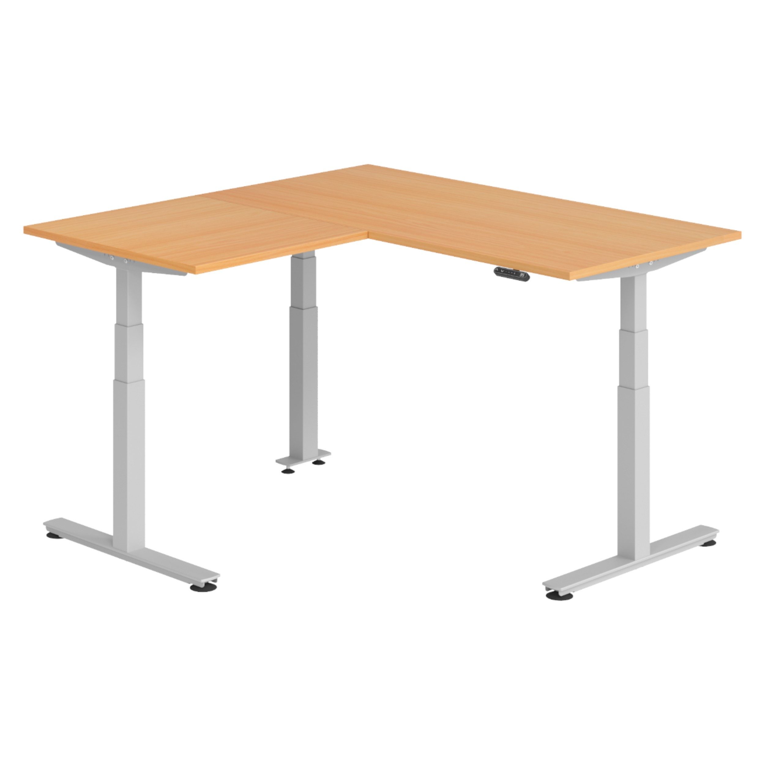bümö Schreibtisch Eckschreibtisch XDSMW, Eckform: 160 x 160 cm - Dekor: Buche