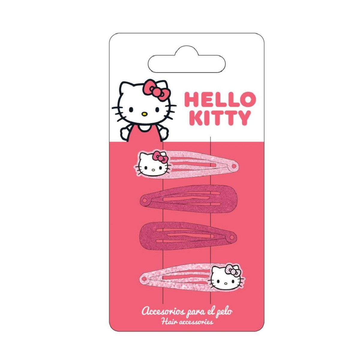 Cerda Haarclip Hello Kitty Заколки Set 4 bunte Clips für Kinder & Mädchen, 4-tlg.
