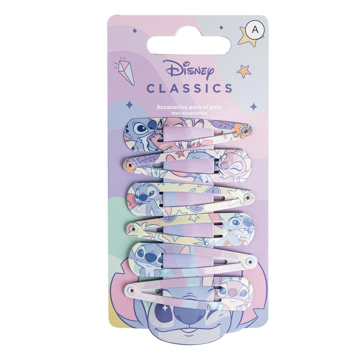 Cerdá Haarspange 6x Lilo und Stitch Haarspangen Haarclip Haarklammern, 6-tlg.