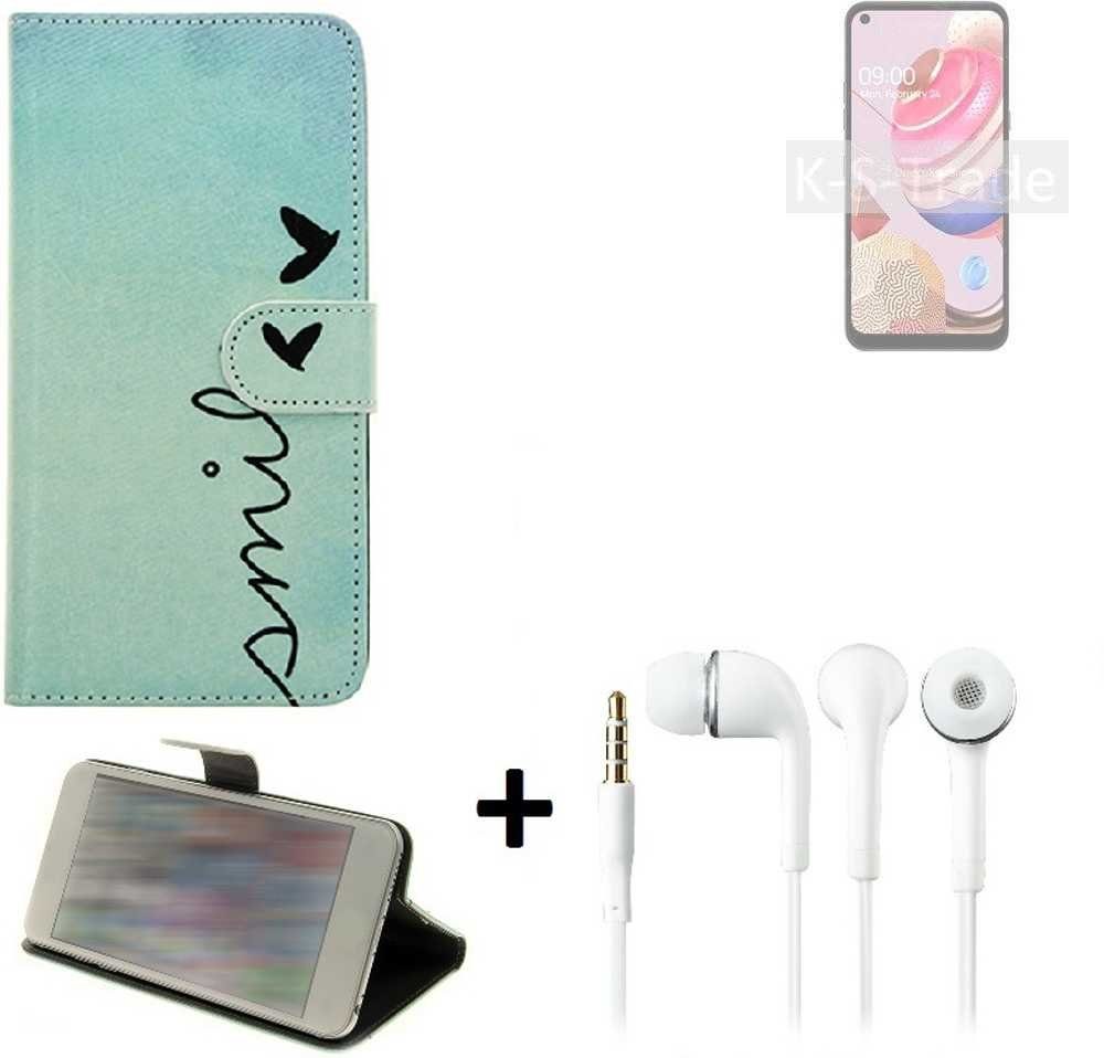 K-S-Trade Handyhülle für LG Electronics K51S, Schutz Hülle Handy Hülle 360° Wallet Case Schutz Hülle