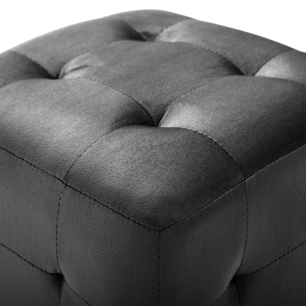 vidaXL Polsterhocker Stk. 30x30x30 Pouf Samtstoff (1 2 cm Schwarz St)