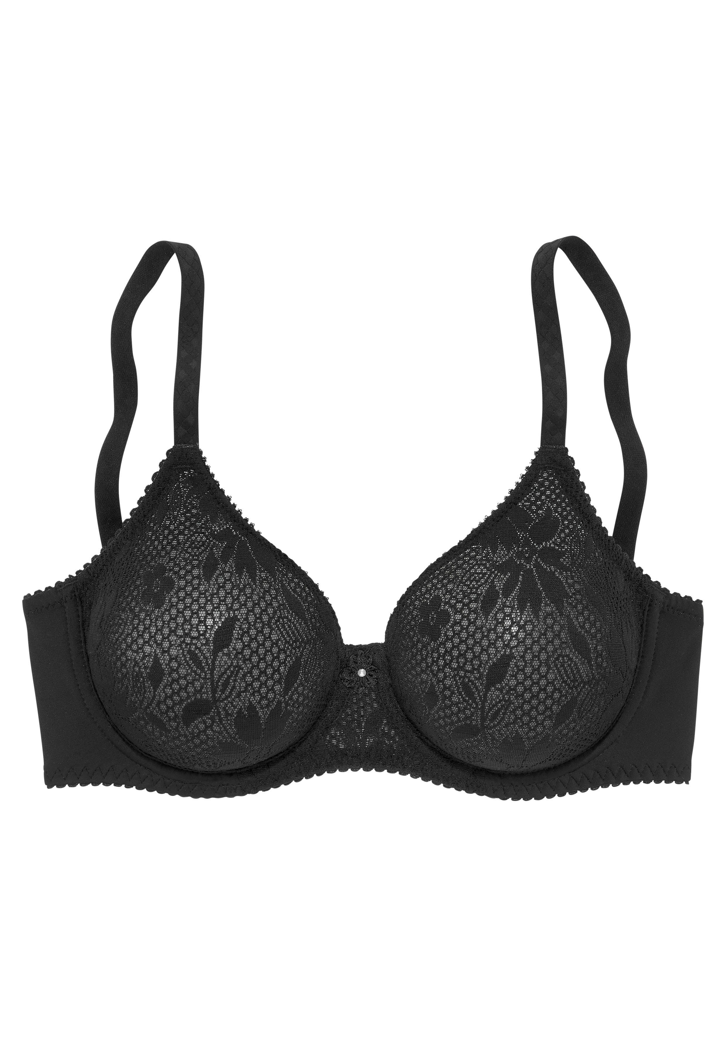 Nuance by Lascana T-Shirt-BH mit Bügel, mit nahtlosen Cups aus glatter Spitze, Dessous